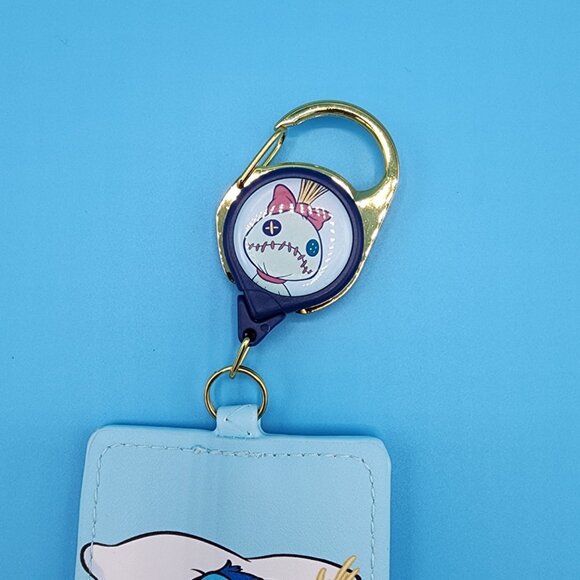 Loungefly Disney Lilo and Stitch Scrump Bedtime Retractable Lanyard ID Holder - Picture 4 of 10
